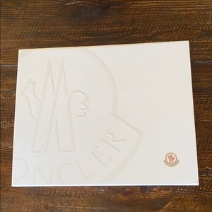 Original white Moncler packaging box with logo